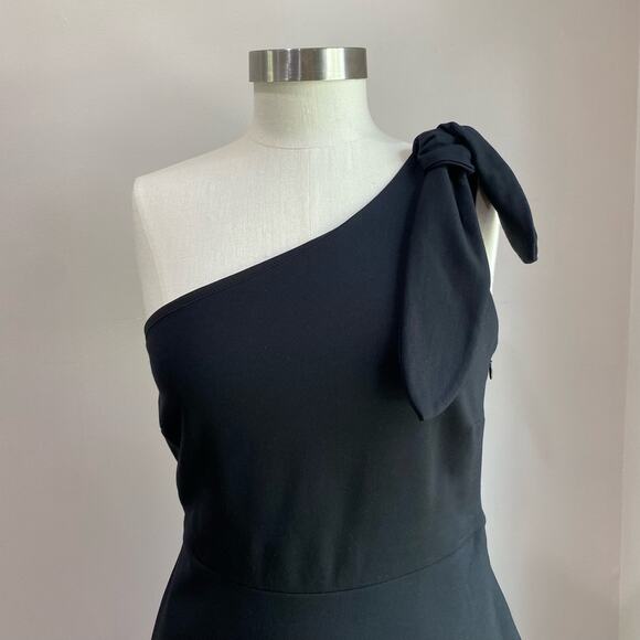 Banana Republic Womens One Shoulder Ponte Fit and Flare Dress Size 6 - Picture 9 of 16